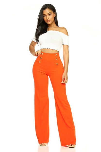 button down flare Button Down Flare Pants view 6 (bottom) - shop at us.meeeshop