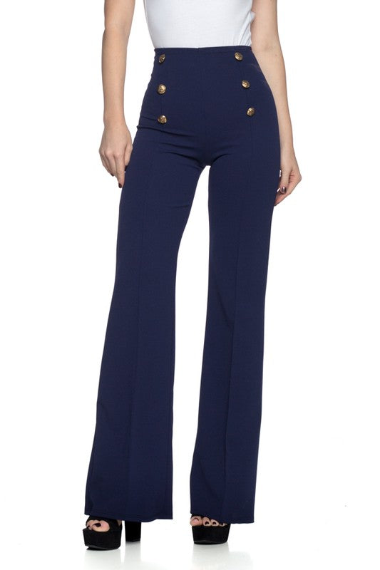 button down flare Button Down Flare Pants view 10 (bottom) - shop at us.meeeshop