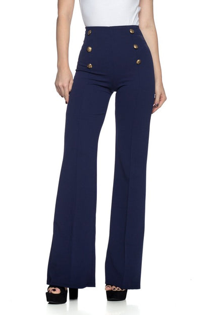 button down flare Button Down Flare Pants view 10 (bottom) - shop at us.meeeshop