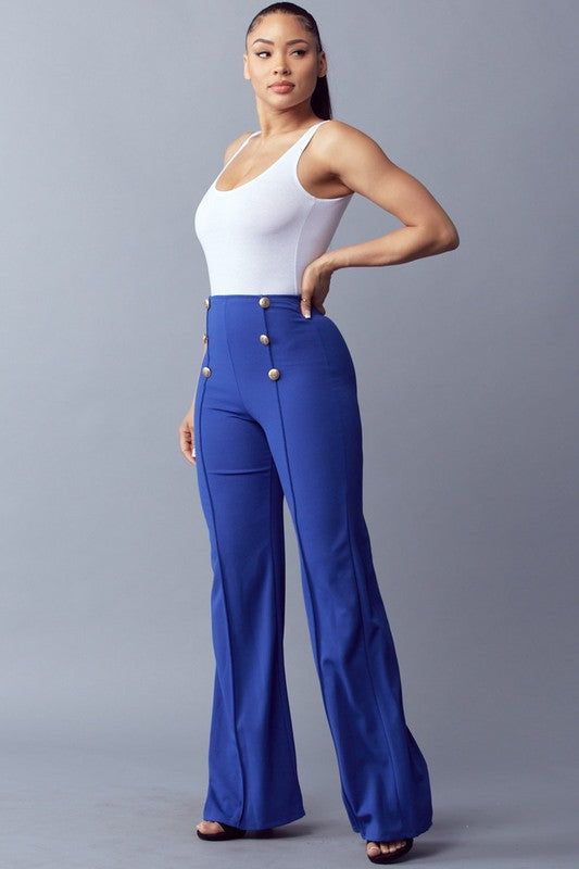 button down flare Button Down Flare Pants view 4 (bottom) - shop at us.meeeshop