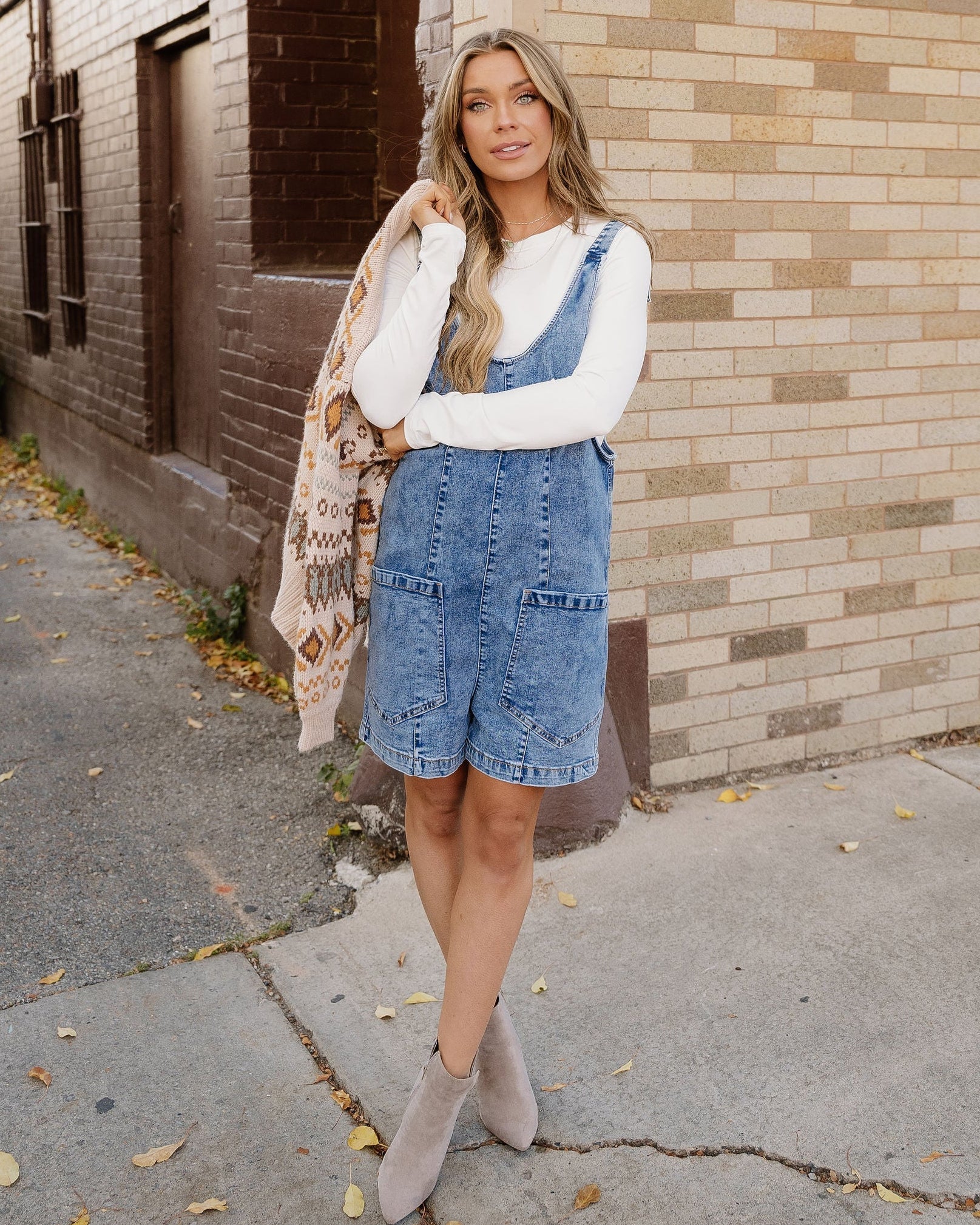 jett pocket denim Jett Pocket Denim Romper Dusk Blue (one-piece) - shop at us.meeeshop