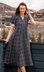 Montauk Dress Black and White Grid Dress