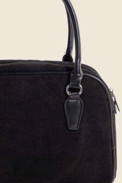 Fame Faux Leather Handle Boxy Handbag - us.meeeshop