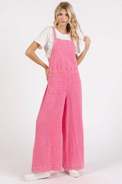 Mittoshop Textured Wide Leg Overalls - us.meeeshop