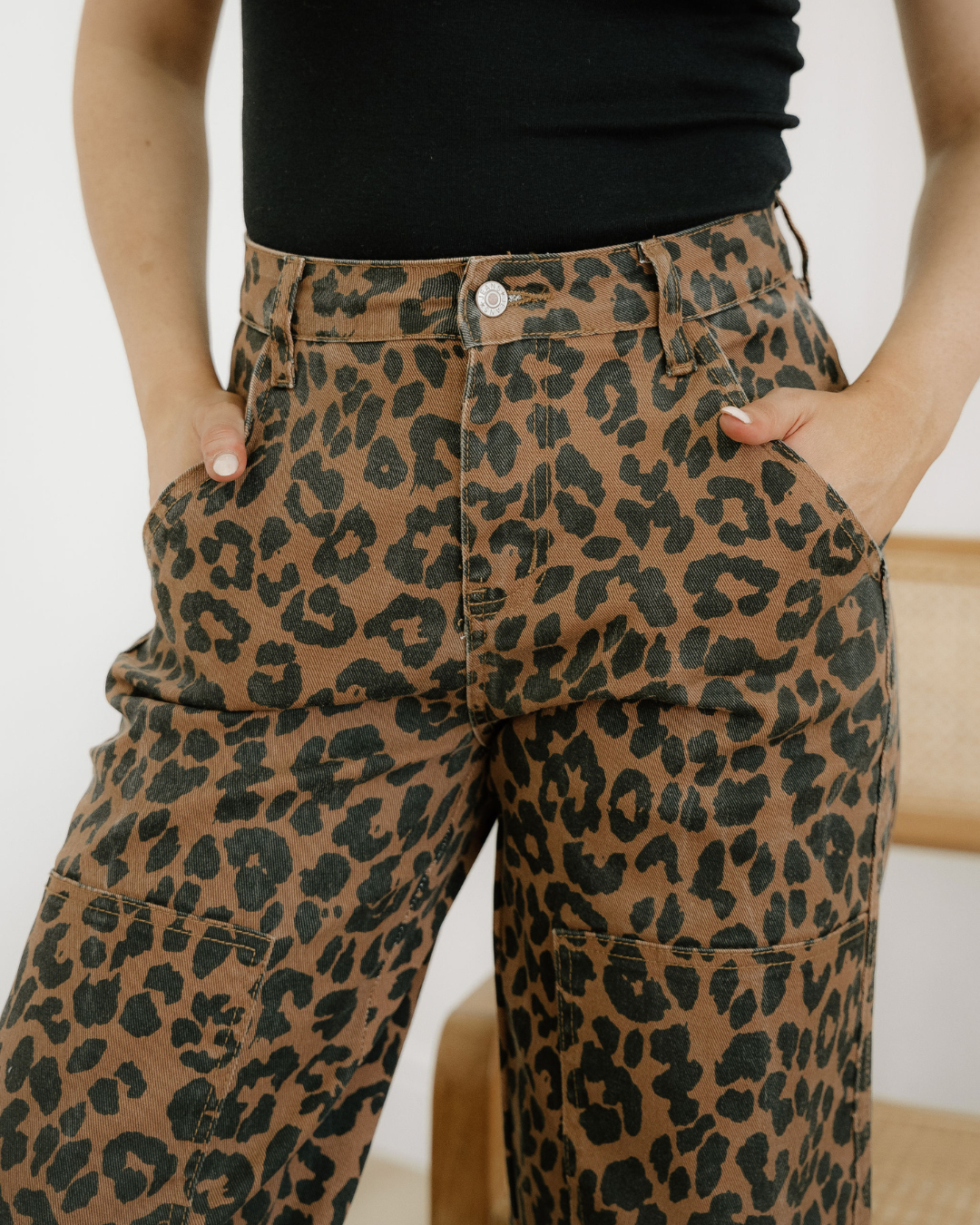meadow leopard print Meadow Leopard Print Jeans view 2 (bottom) - shop at us.meeeshop