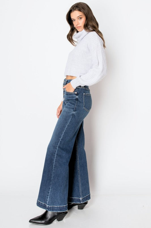 Cindy Tummy Control 90's Vintage Stretch Wide Jean | view 6 | Artemis Vintage | us.meeeshop