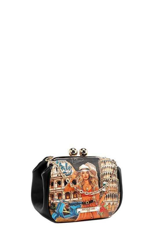 Nicole Lee USA Kiss-Lock Crossbody Mini Bag - us.meeeshop