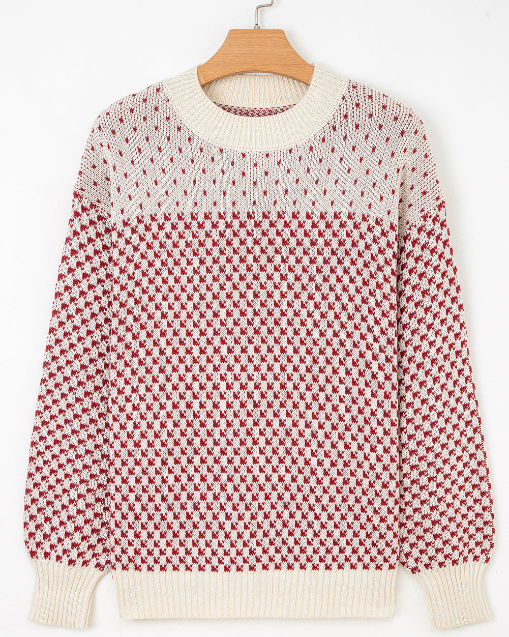 judith sleeve knit Judith Sleeve Knit Sweater - Red view 4 (layer) - shop at us.meeeshop