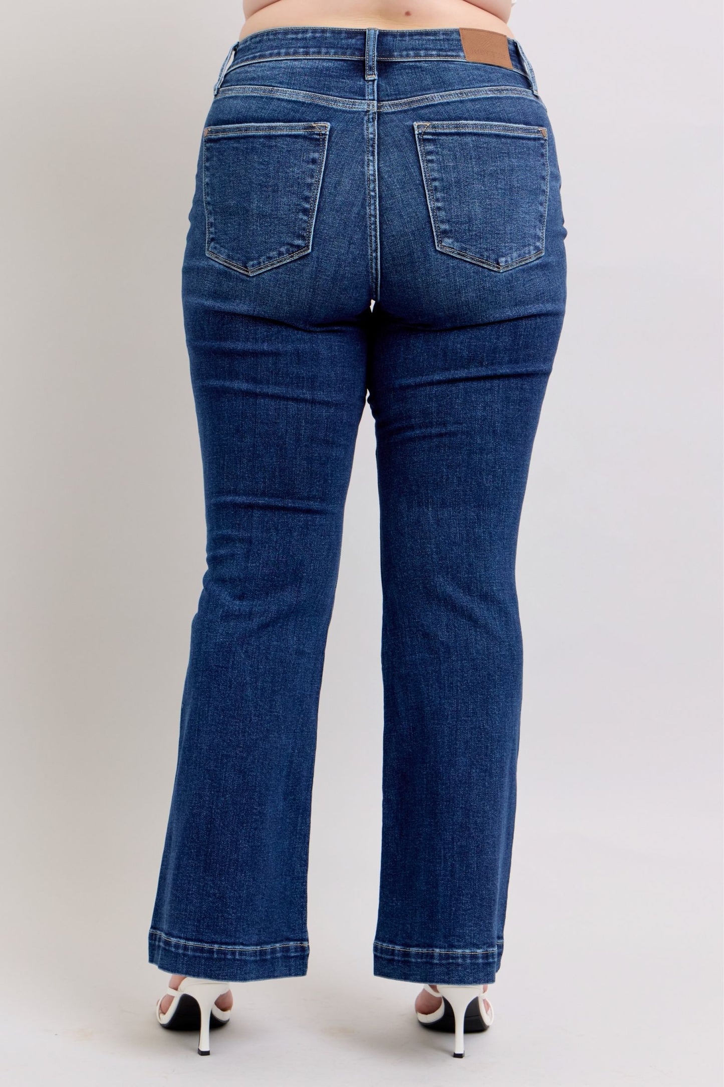 Judy Blue | High Rise Flare Jeans with Pockets Plus Size - us.meeeshop