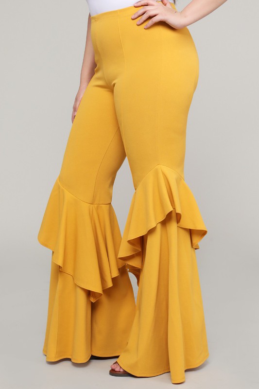 ruffled pants Ruffled Pants Black (bottom) - shop at us.meeeshop