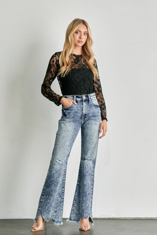 Valentina High Rise Stretch Flare (women's pants) view 2 - shop at us.meeeshop