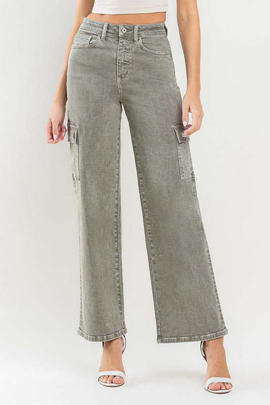 Vervet by Flying Monkey 90's Super High Rise Cargo Jeans | us.meeeshop