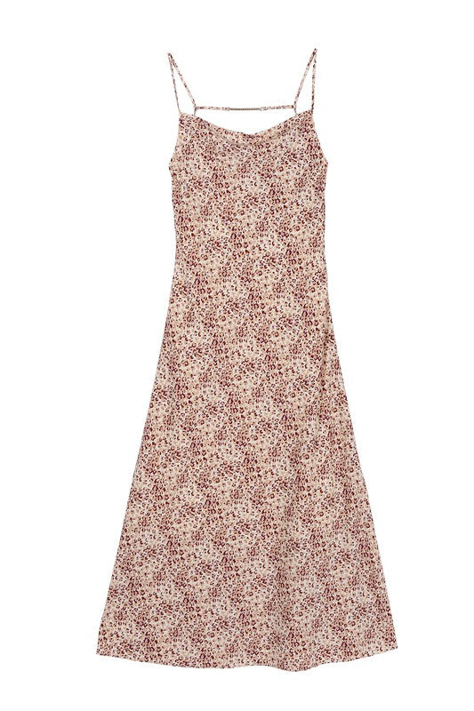 Lilou Leopard cami dress with chain trim | us.meeeshop