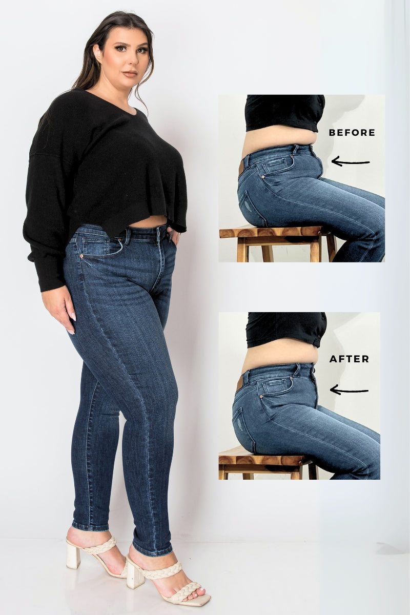 corset plus super Corset plus Super Skinny Jeans view 10 (bottom) - shop at us.meeeshop