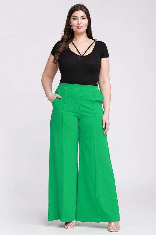 wide leg pants Wide Leg Pants Black (bottom) - shop at us.meeeshop