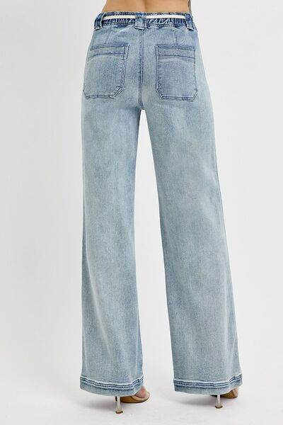 RISEN Straight Leg Jeans with Pockets Plus Size - us.meeeshop