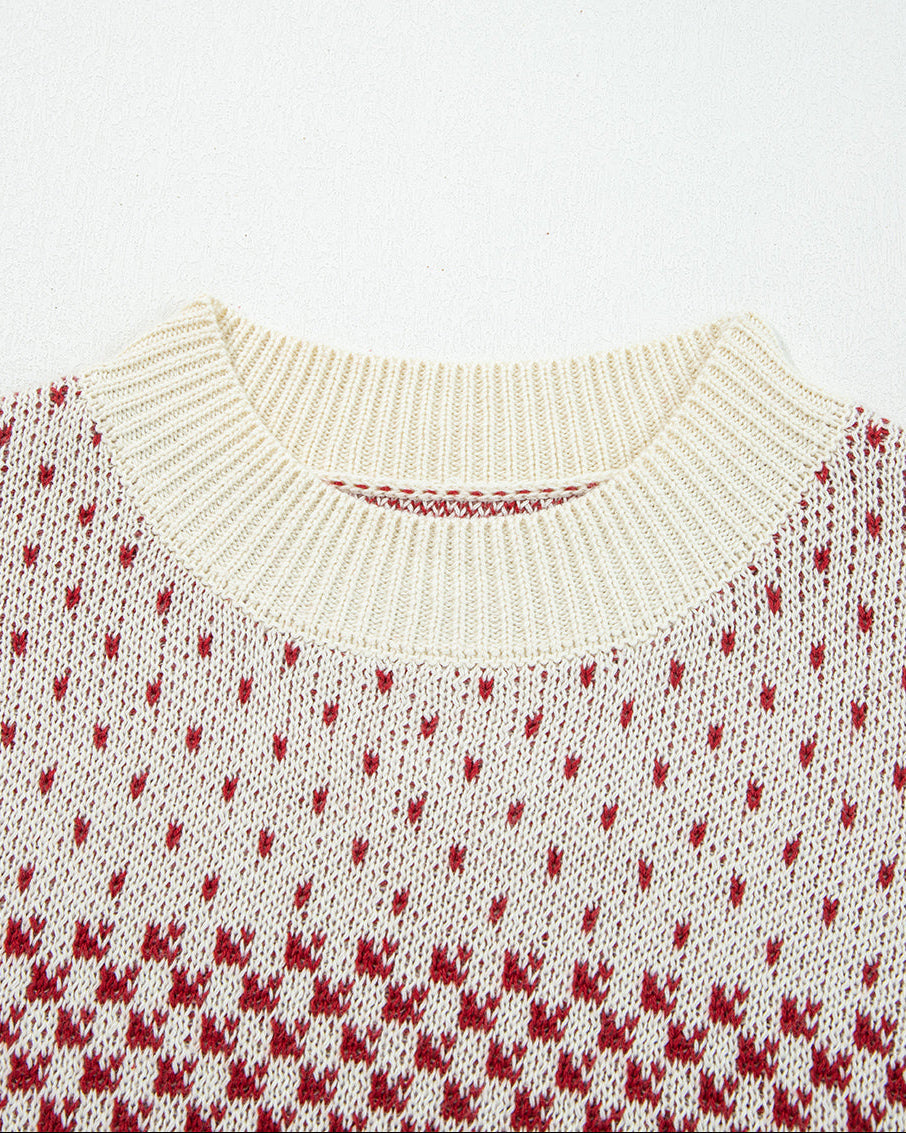 judith sleeve knit Judith Sleeve Knit Sweater - Red view 6 (layer) - shop at us.meeeshop