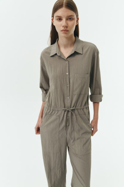 Saige Jumpsuit | in KHAKI GRAY | noflik | us.meeeshop