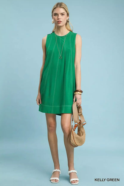 umgee linen sleeveless Umgee Linen Sleeveless Swing Dress view 6 (dress) - shop at us.meeeshop
