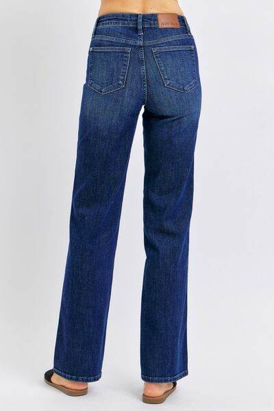 Judy Blue Tummy Control Straight Jeans Plus Size - us.meeeshop