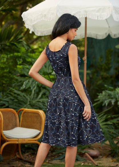glow dark constellations Glow in the Dark Constellations Fit & Flare Dress view 4 (dress) - shop at us.meeeshop