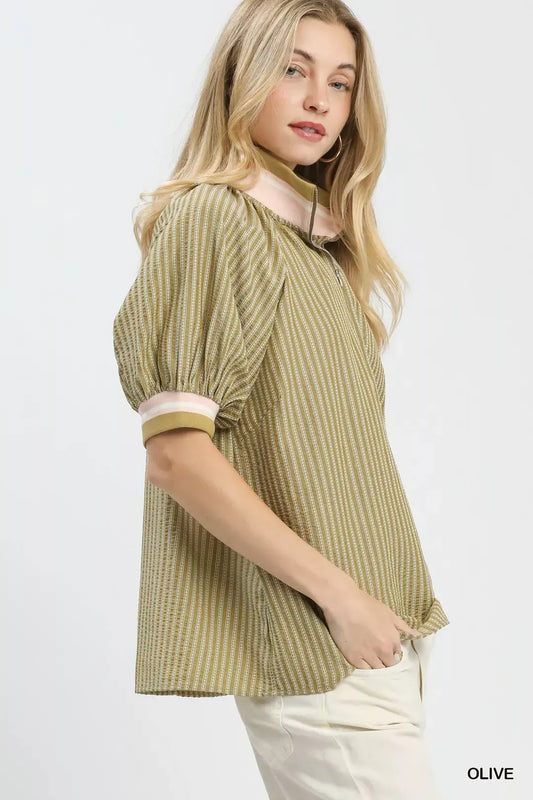 umgee botanical print Umgee Botanical Print Blouse view 2 (top) - shop at us.meeeshop