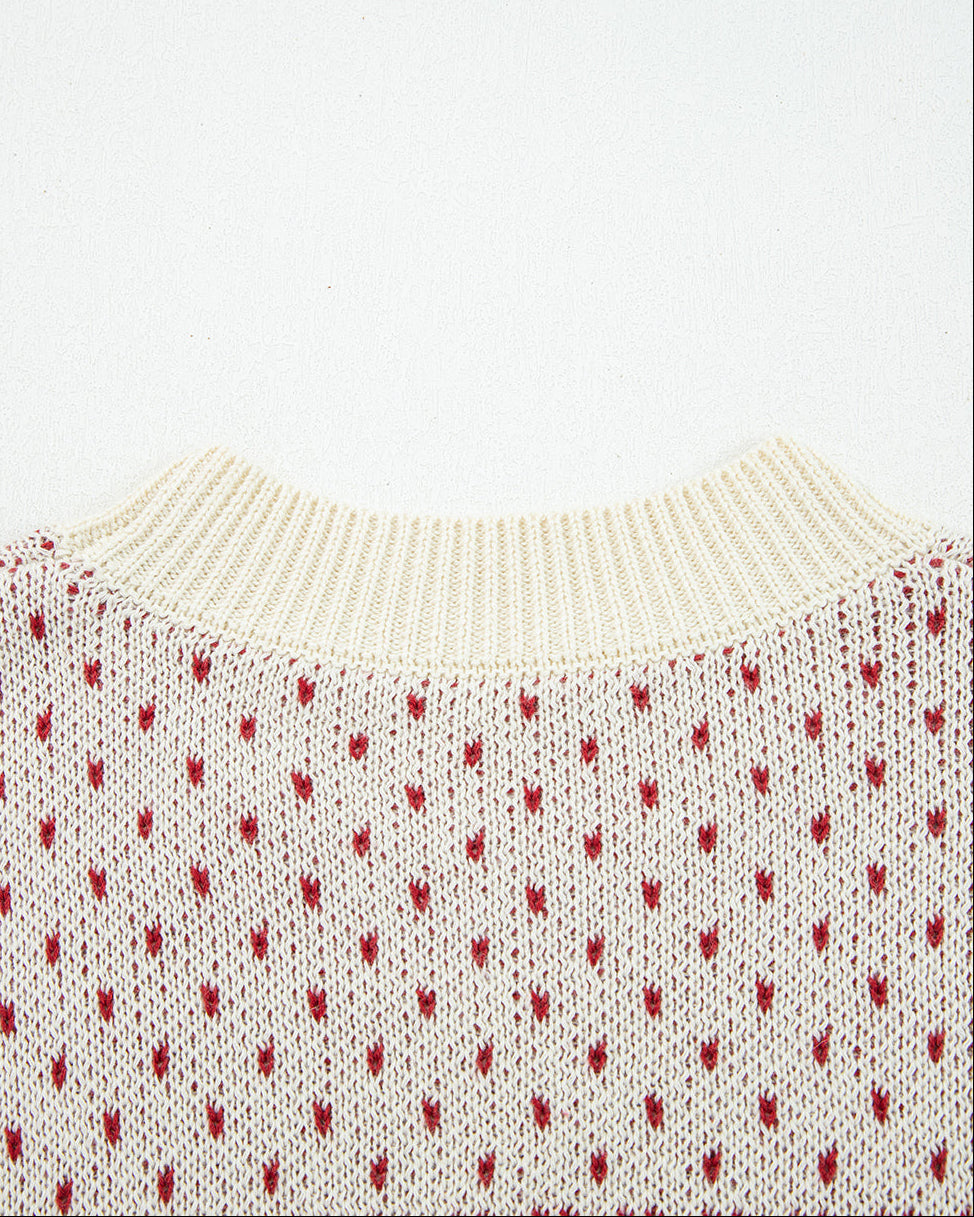 judith sleeve knit Judith Sleeve Knit Sweater - Red view 7 (layer) - shop at us.meeeshop