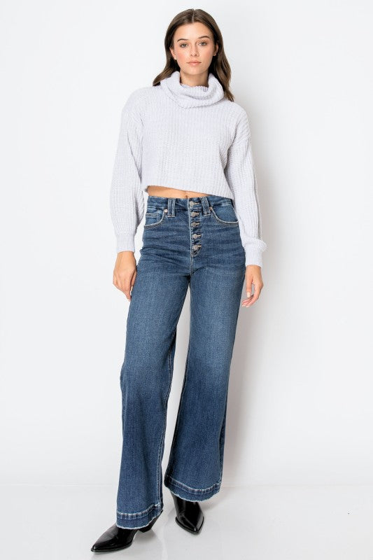 Cindy Tummy Control 90's Vintage Stretch Wide Jean | view 7 | Artemis Vintage | us.meeeshop