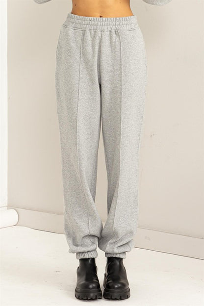 HYFVE Cute Take High-Waisted Pintuck Sweatpants | us.meeeshop