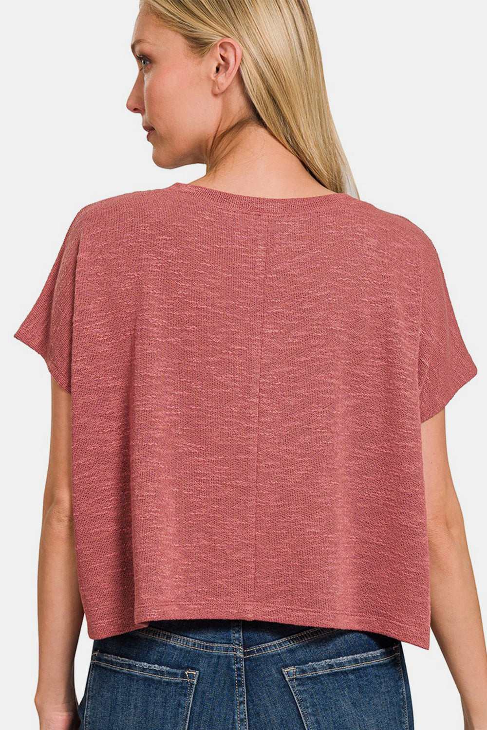 Zenana V-Neck Short Sleeve Crop T-Shirt | us.meeeshop