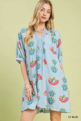 Umgee Abstract Print Mini Dress