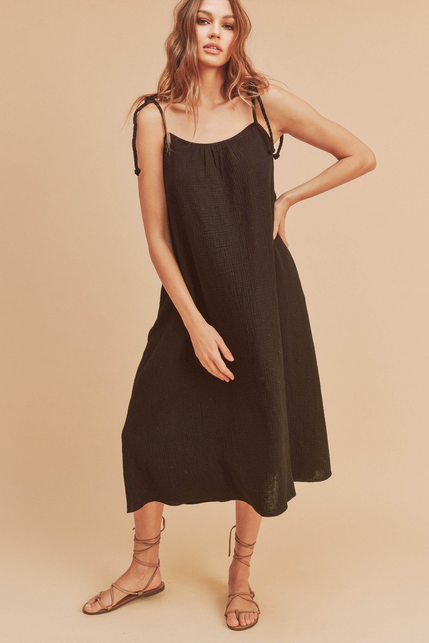 Aemi+Co Midi Cami Dress with Pockets - us.meeeshop