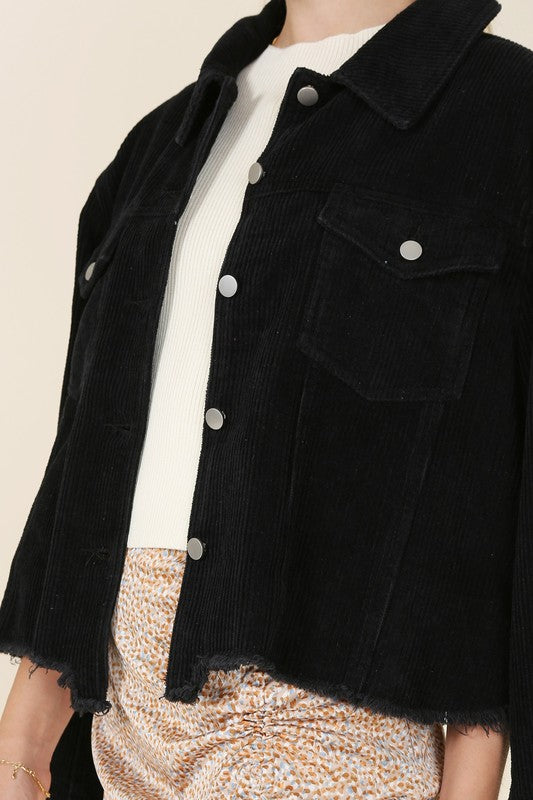Lilou Frayed corduroy jacket | us.meeeshop