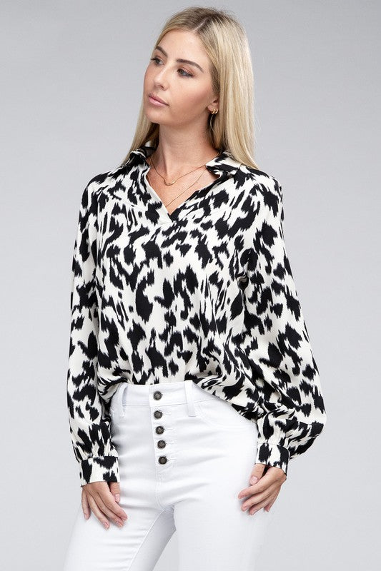Allover print Collared Shirt | us.meeeshop