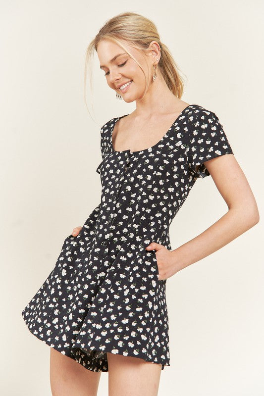 Floral Button Down Romper | view 2 | Jade by Jane | us.meeeshop