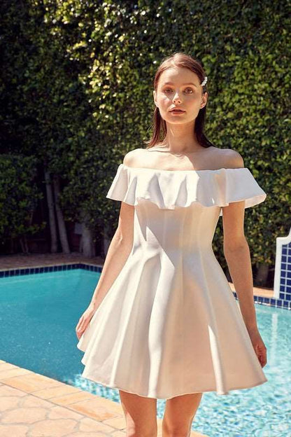 A Line Ruffle Dress us.meeeshop - Dresses