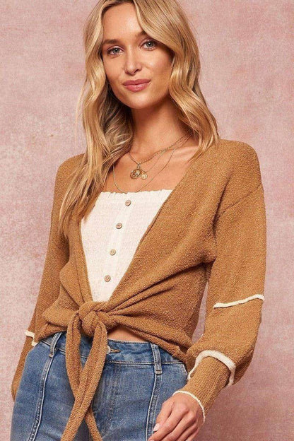 A Textured Knit Cardigan Sweater | us.meeeshop