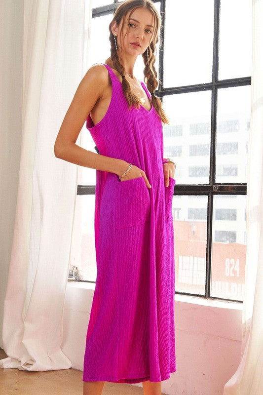 ADORA Textured Wide-Leg Jumpsuit us.meeeshop - 