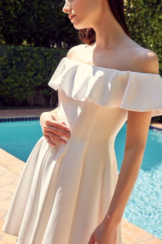 A Line Ruffle Dress - us.meeeshop