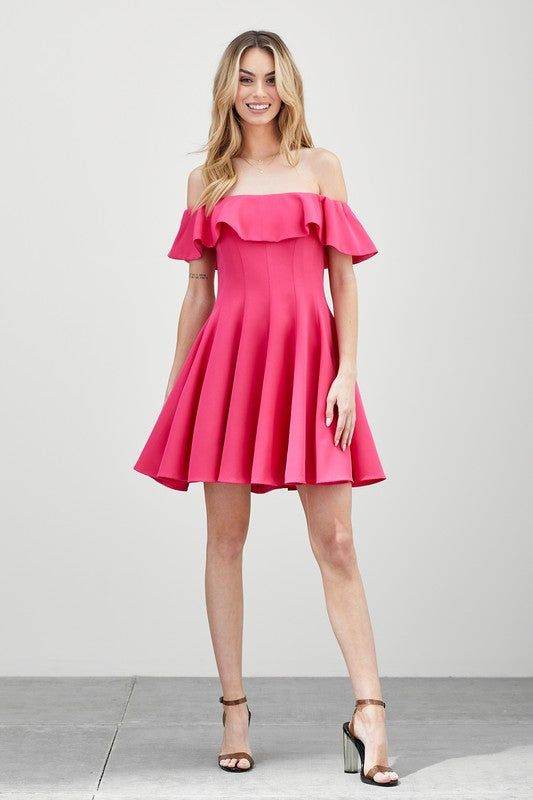 A Line Ruffle Dress - us.meeeshop