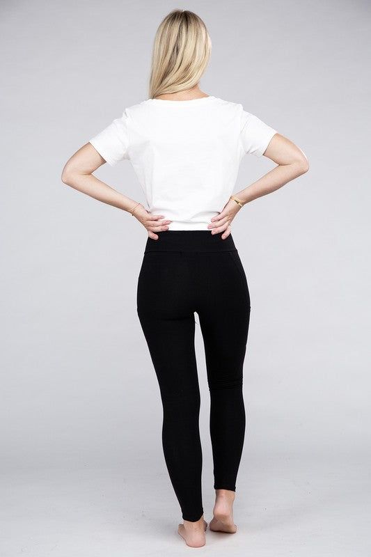 Active Leggings Featuring Concealed Pockets us.meeeshop - 