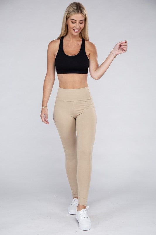 Active Leggings Featuring Concealed Pockets us.meeeshop - 