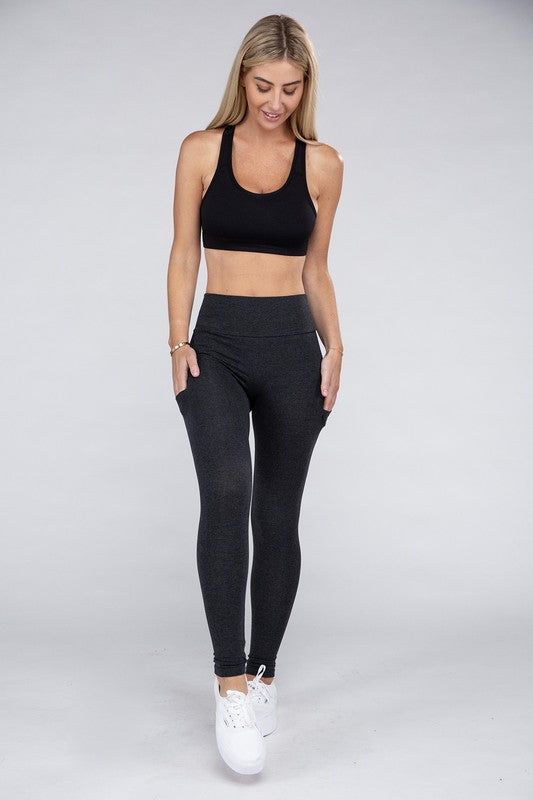 Women's Active Leggings Featuring Concealed Pockets - us.meeeshop