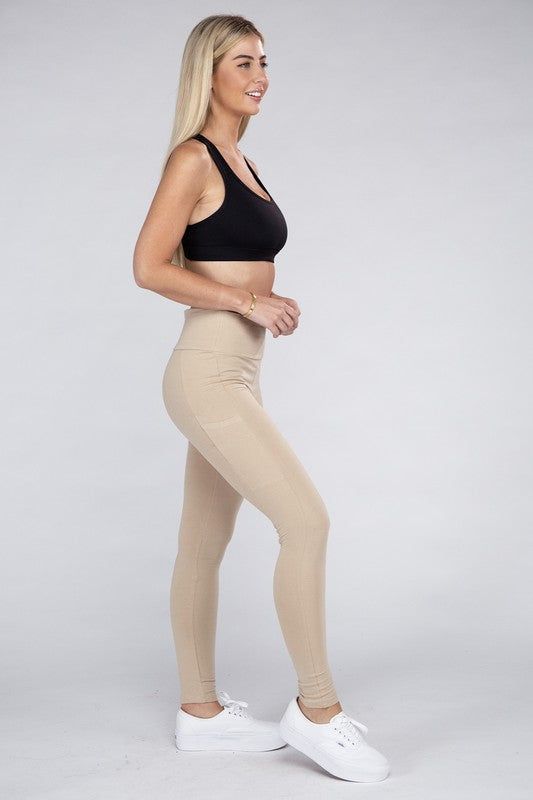 Women's Active Leggings Featuring Concealed Pockets - us.meeeshop