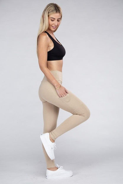 Women's Active Leggings Featuring Concealed Pockets - us.meeeshop