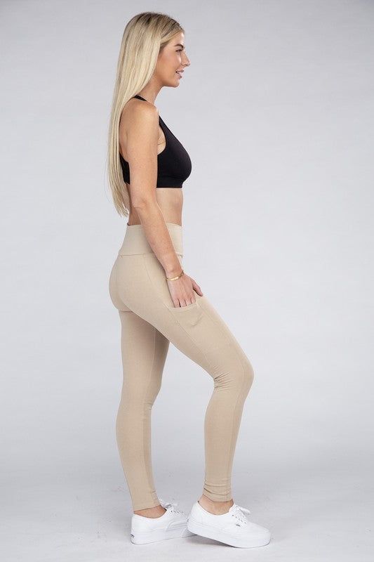 Women's Active Leggings Featuring Concealed Pockets - us.meeeshop