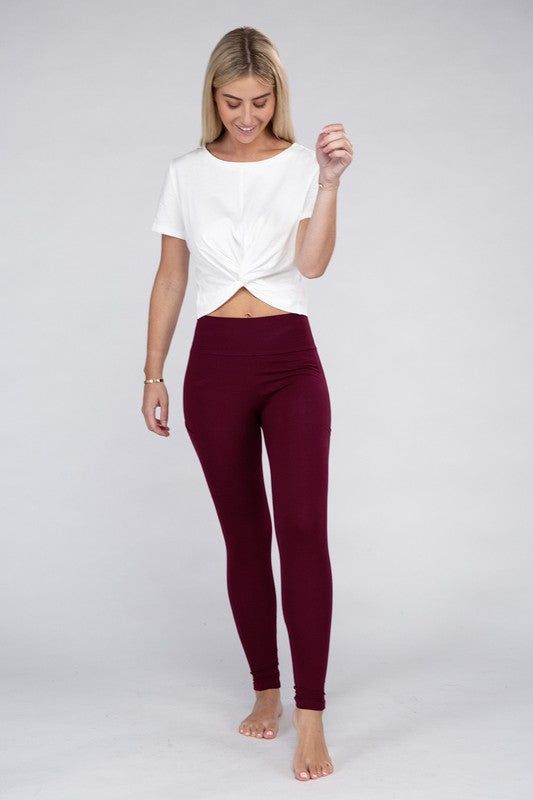 Women's Active Leggings Featuring Concealed Pockets - us.meeeshop