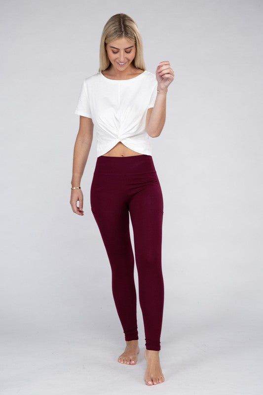 Active Leggings Featuring Concealed Pockets - us.meeeshop