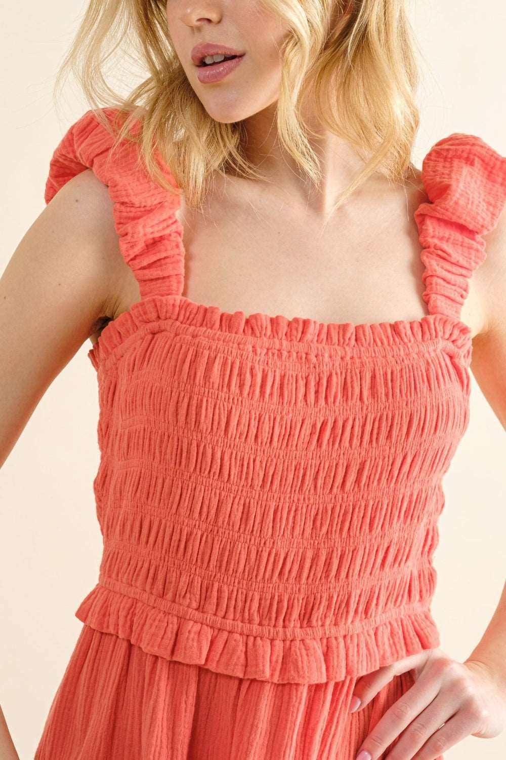 And The Why Smocked Ruffled Tiered Dress us.meeeshop - 