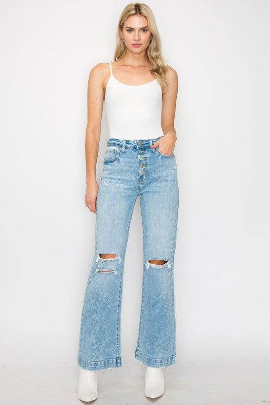 Artemis Vintage 90'S Vintage Stretch Wide Jeans In Light us.meeeshop - 